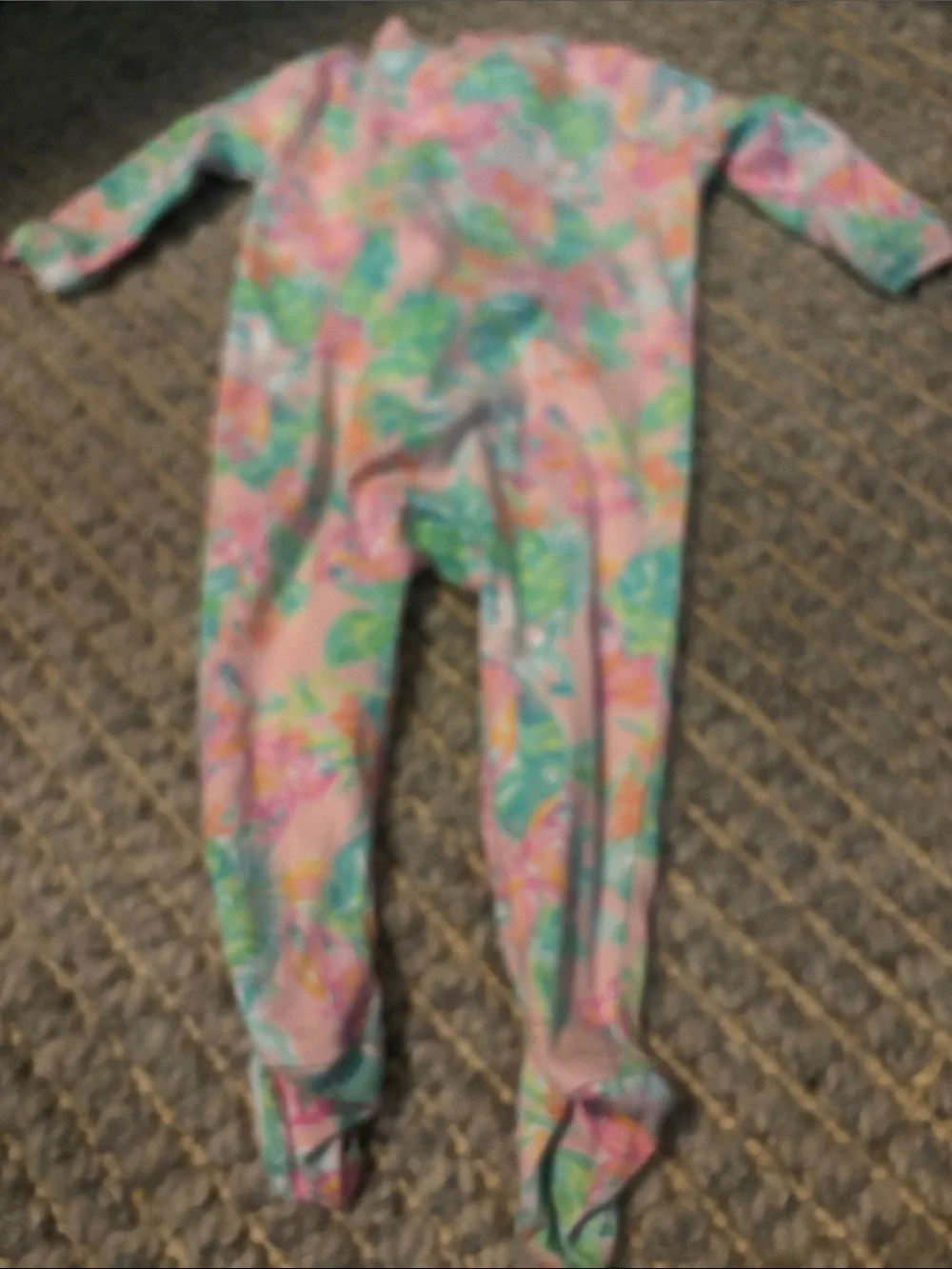 Lilly Pulitzer- footed pajamas size 6-9 months